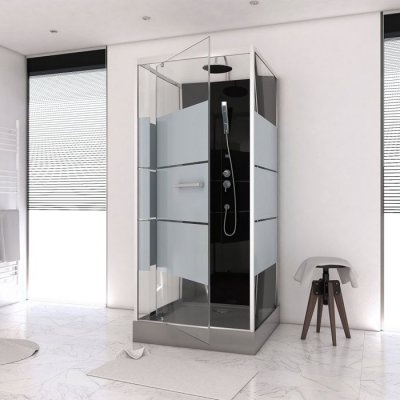 AURLANE Cabine de douche carr&eacute;e 80x80x220cm - SCRATCHY 80