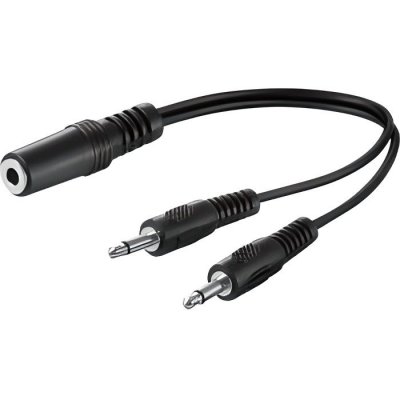 WENTRONIC C&acirc;ble adaptateur audio Jack 3.5mm femelle st&eacute;r&eacute;o