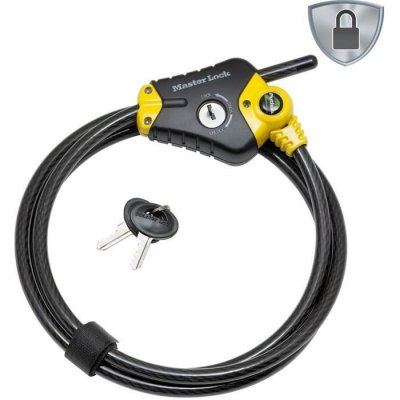 MASTER LOCK C&acirc;ble antivol , L.1.8 m x Diam.10 mm