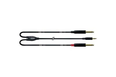 CORDIAL C&acirc;ble Audio Minijack St&eacute;r&eacute;o - 2 Jack Mono 90 CM
