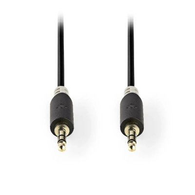 NEDIS C&acirc;ble audio st&eacute;r&eacute;o 3,5 mm m&acirc;le - 3,5 mm m&acirc;le 2,0 m anthracite