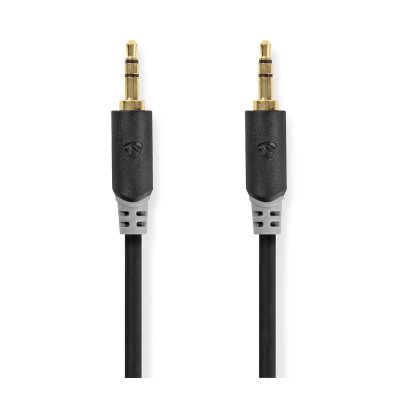NEDIS C&acirc;ble audio st&eacute;r&eacute;o 3,5 mm m&acirc;le - 3,5 mm m&acirc;le 3,0 m anthracite