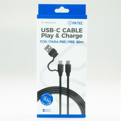 JUST FOR GAMES C&acirc;ble de lecture et de chargement USB-C FR-TEC PS5 3 m