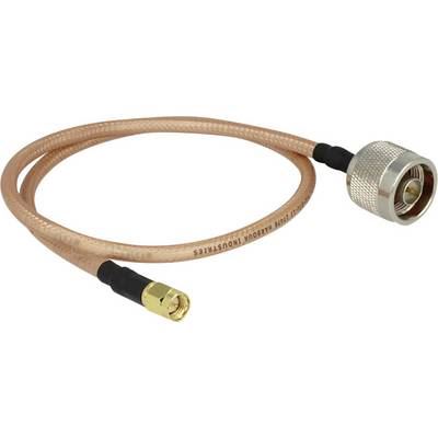 DELOCK C&acirc;ble de raccordement pour antenne WiFi 88896 [1x N m&acirc;le - 1x SMA m&acirc;le] 40.00 cm transparent