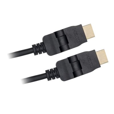 D2 DIFFUSION C&acirc;ble hdmi m&acirc;le/m&acirc;le - 1m50 noir inclinable &agrave; 180&deg;