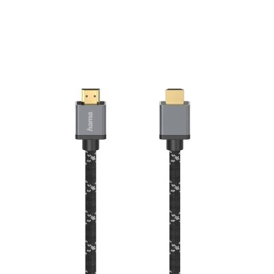 HAMA C&acirc;ble HDMI ultra haute vitesse, m&acirc;le - m&acirc;le, 8k, m&eacute;tal, 3,0 m