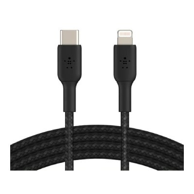 BELKIN C&acirc;ble Lightning  USB-C 1m tress&eacute; noir