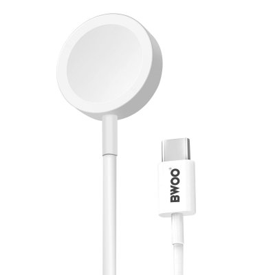 C&acirc;ble Magn&eacute;tique pour Watch 5W avec Prise USB-C Compact Blanc