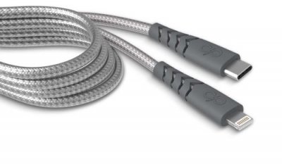 FORCE POWER C&acirc;ble renforc&eacute;  USB Type C vers Lightning MFI 2 m Gris 