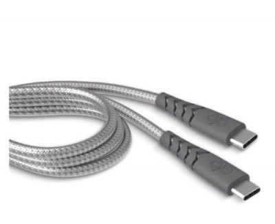 FORCE POWER C&acirc;ble renforc&eacute;  USB Type-C vers USB Type-C 2 m 3 A Gris