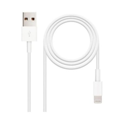 NANOCABLE C&acirc;ble USB-A 2.0 M&acirc;le vers Lightning M&acirc;le 1m - Couleur Blanc