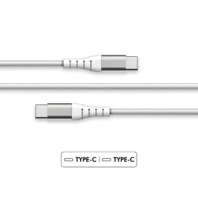 BIGBEN CONNECTED C&acirc;ble USB C/USB C Garanti &agrave; vie 2 m 3A Blanc Force Power Lite - Neuf