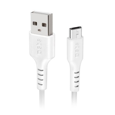 SBS C&acirc;ble USB C&acirc;ble de donn&eacute;es USB 2.0 - Micro-USB blanc