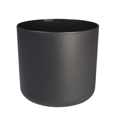 ELHO Cache pot de fleur rond en poly&eacute;thyl&egrave;ne gris anthracite &Oslash; 30 cm