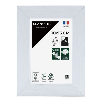 GENERIQUE Cadre photo blanc 10x15 cm bois reconstitu&eacute; fsc