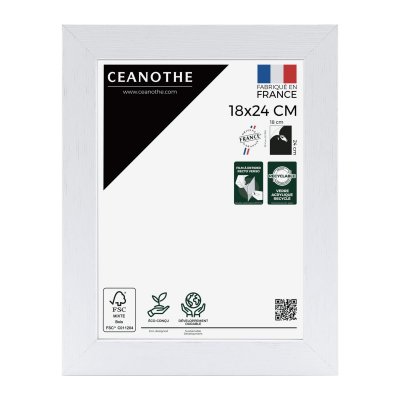 GENERIQUE Cadre photo blanc 18x24 cm bois reconstitu&eacute; fsc