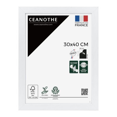 EMOTION Cadre photo blanc 30x40 cm bois reconstitu&eacute; fsc