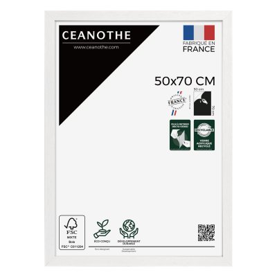EMOTION Cadre photo blanc 50x70 cm bois reconstitu&eacute; fsc