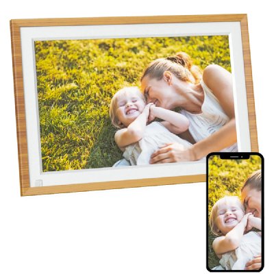 AGFAPHOTO Cadre photo connect&eacute; Realiview APF1000WIFI 10 Pouces Bois