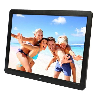 YONIS Cadre photo full hd 15 pouces tft led lecteur media 16 :9 calendrier r&eacute;veil noir  