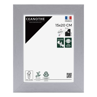 GENERIQUE Cadre photo Karma gris 15x20 cm - Ceanothe, marque fran&ccedil;aise