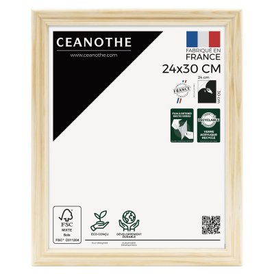 BRIO Cadre photo naturel 24x30 cm bois massif fsc