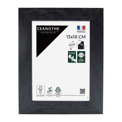 GENERIQUE Cadre photo noir 13x18 cm bois reconstitu&eacute; fsc
