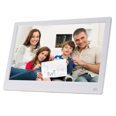 YONIS Cadre Photo Num&eacute;rique 12 pouces LED Full HD 1080p Album + SD 4Go Blanc