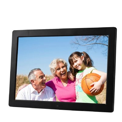 YONIS Cadre photo num&eacute;rique HD t&eacute;l&eacute;commande 15 pouces noir 