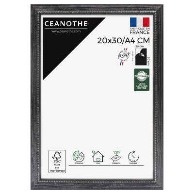 BRIO Cadre photo Perle noir 20x30 cm  34122