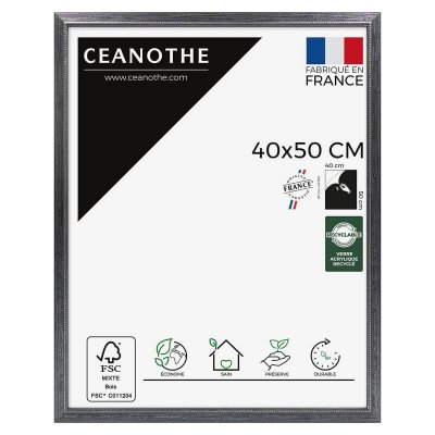 BRIO Cadre photo Perle noir 40x50 cm  34143