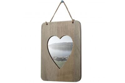 MENDLER Cadre photo wels, cadre en bois, style shabby, style cottage, coeur 