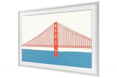 SAMSUNG Cadre The Frame  55'' 2021 Blanc Chanfrein 
