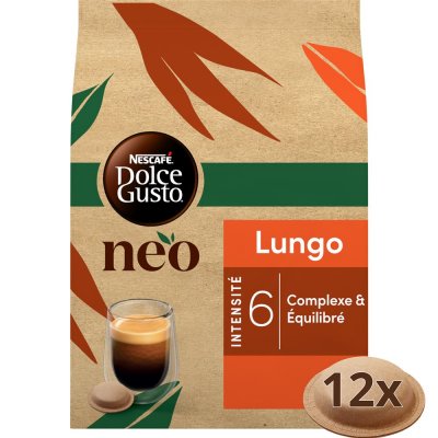 NEO PAR DOLCE GUSTO Caf&eacute; et th&eacute;  NEO by NESCAFE Dolce Gusto Lungo X12