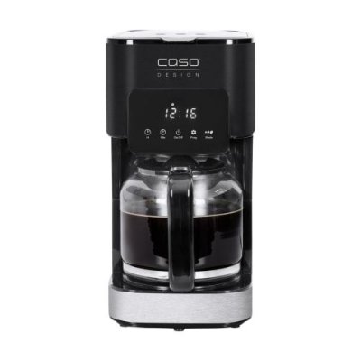CASO Cafeti&egrave;re 1846 Arr&ecirc;t Automatique 1.5L 900W Verre Acier Inoxydable Noir