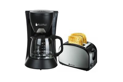 BLACKPEAR Cafeti&egrave;re 6 tasses 650w black pear bcm106 + grille pain 2 fentes black pear bgp400
