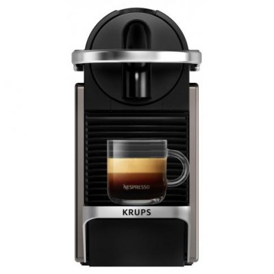 Cafeti&egrave;re &agrave; dosette ou capsule Krups Nespresso YY5290FD PIXIE Titane