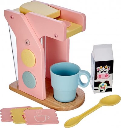 Cafeti&egrave;re &agrave; dosettes enfant en bois