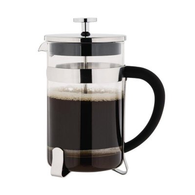OLYMPIA Cafeti&egrave;re &agrave; piston en acier inoxydable  6 tasses - - verre/inox