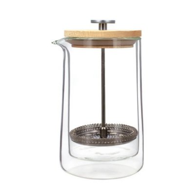 OGO LIVING Cafeti&egrave;re &agrave; piston en verre double paroi 500ml