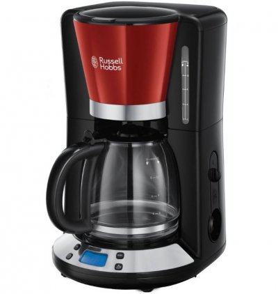 RUSSELL HOBBS Cafeti&egrave;re programmable rouge colour