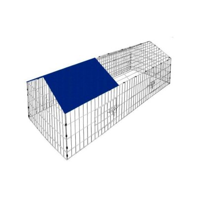 CADOCA Cage &agrave; lapins et rongeurs 180x75x75cm bleu