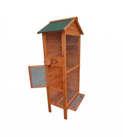 HABRITA Cage &agrave; oiseaux standard toit bitum&eacute; 0,42m&sup2; - Pour 3-4 oiseaux