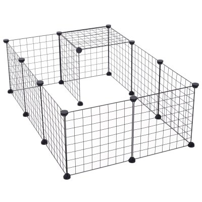 PAWHUT Cage animaux domestiques bords arrondis