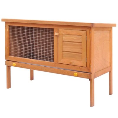 VIDAXL Cage Clapier Ext&eacute;rieur en Bois pour Lapins 1 &eacute;tage