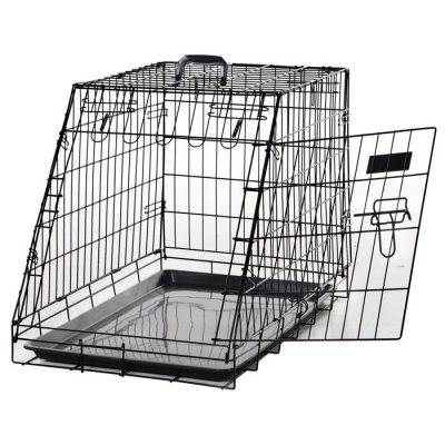 PAWHUT Cage de transport chien XL / L noir