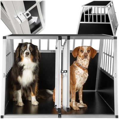 TECTAKE Cage de transport pour chien double dos inclin&eacute;