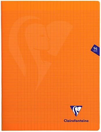 CLAIREFONTAINE Cahier de 96 pages s&eacute;y&egrave;s  Mimesys 17 x 22 cm Orange