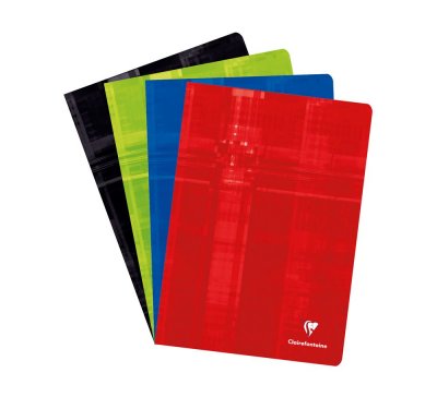 CLAIREFONTAINE Cahier piqu&eacute; de 96 pages  24 x 32 cm Mod&egrave;le al&eacute;atoire