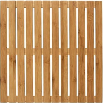 WENKO Caillebotis de douche en bambou 50 x 50 cm